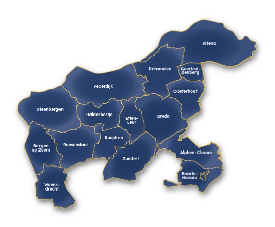 Werkgebied GGD West-Brabant 2025