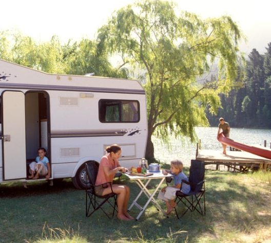Gezin op vakantie Europa