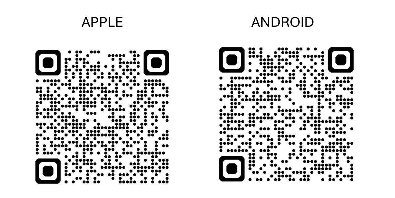 QR codes beide appstores GGD